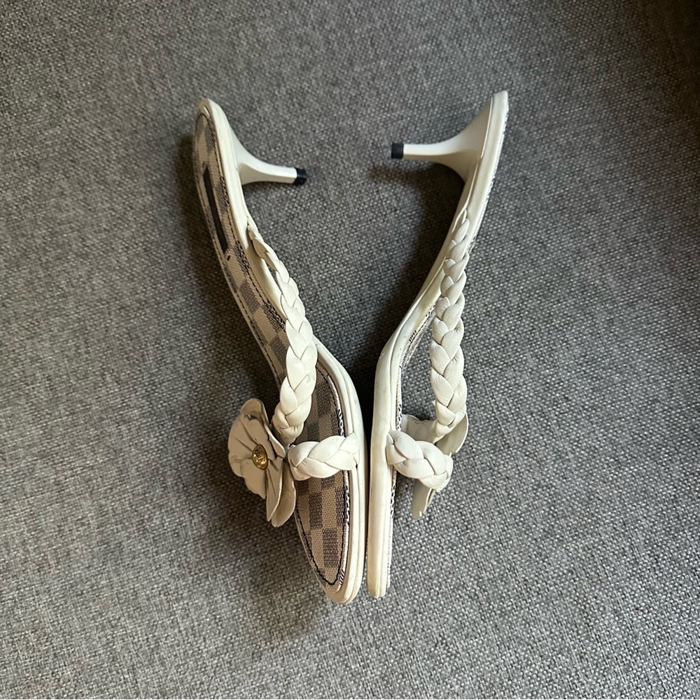 Louis Vuitton Damier flower sandal heels - Picture 3 of 6